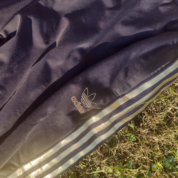 Black Track Pants with Yellow and Gray Stripes - Picture 7 of 7